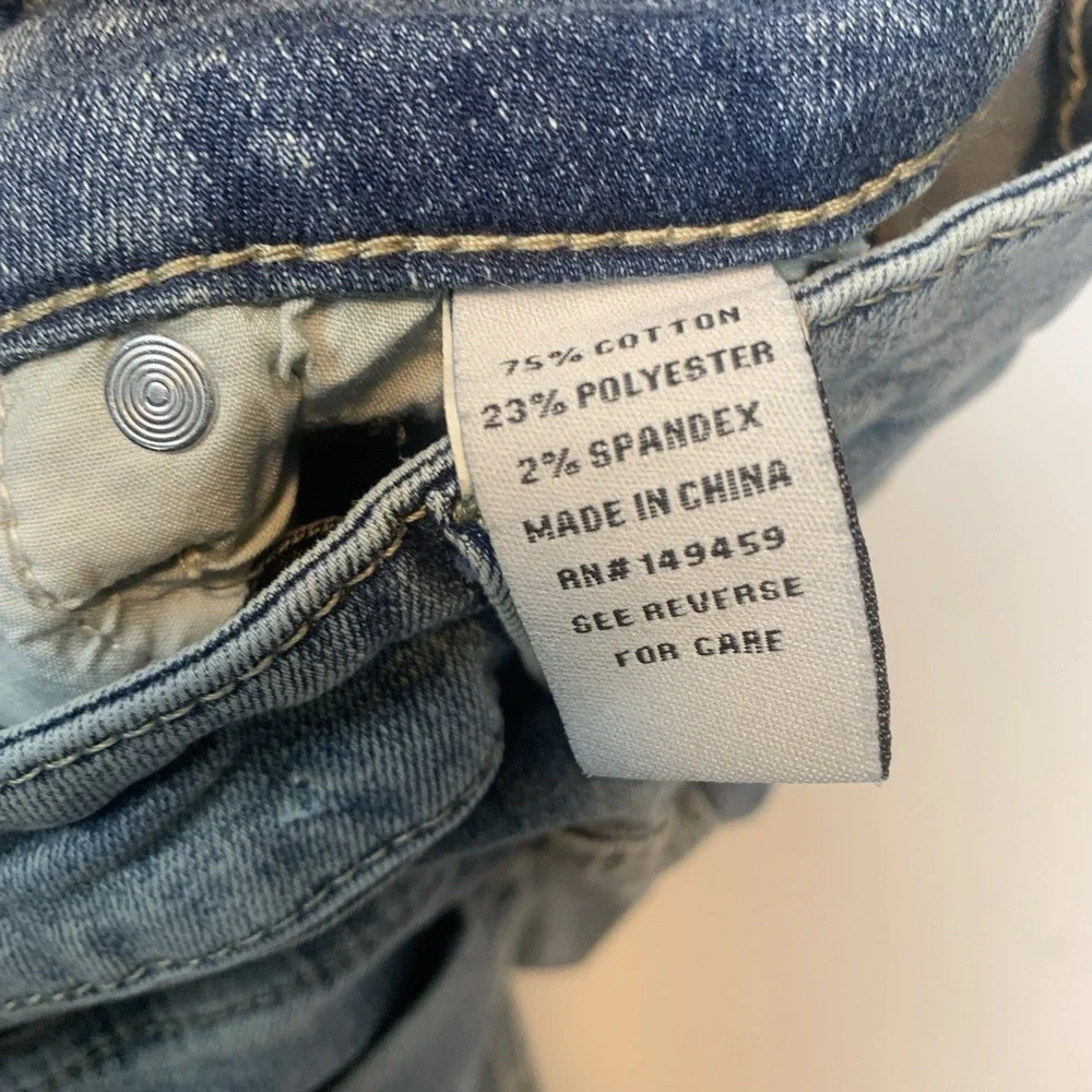 Ashley Mason Premium‎ Jeans High Rise Bootcut Cross Size 0/24 Blue Stretch Denim